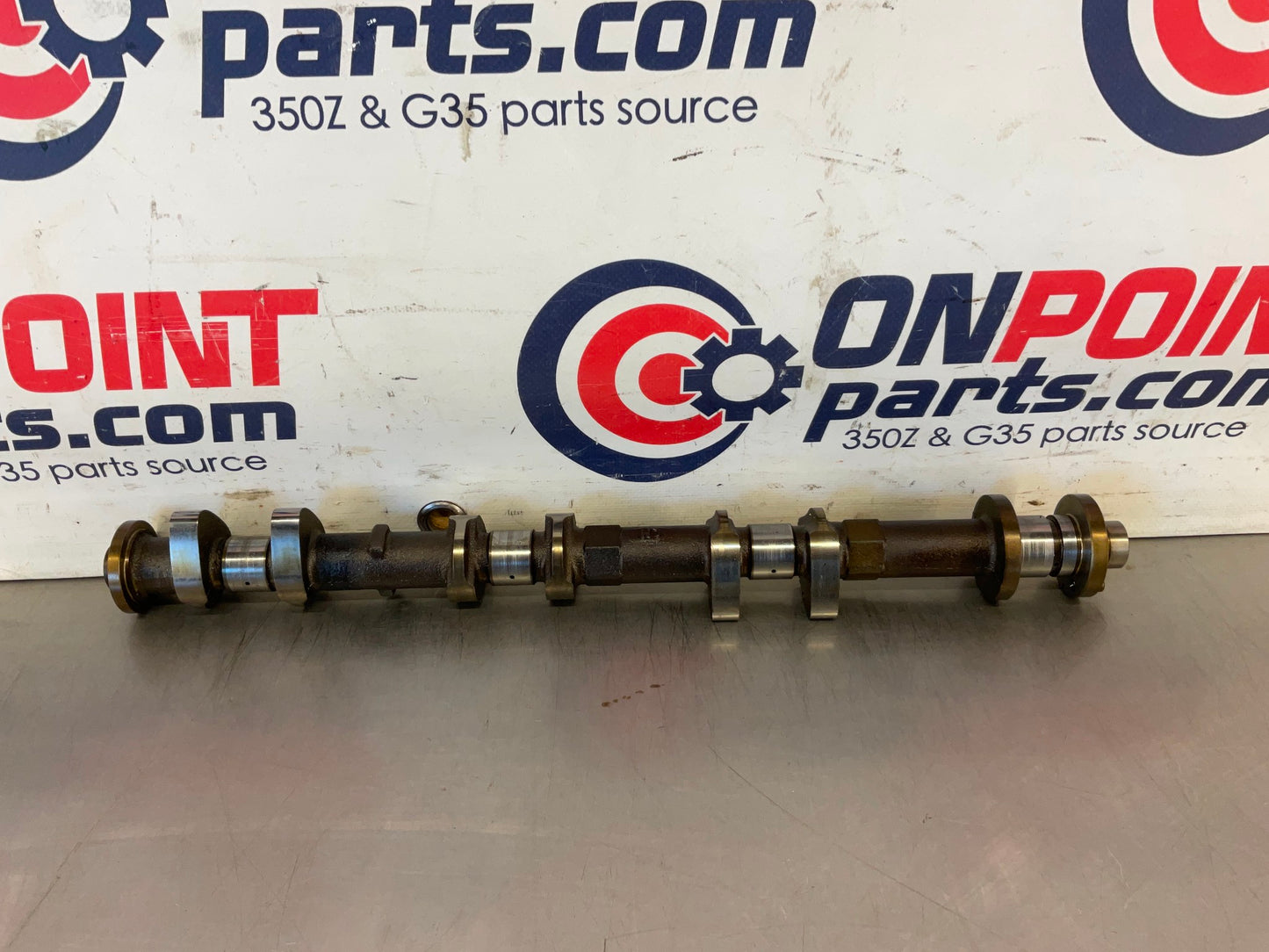 2014 Nissan 370Z Driver Left VQ37VHR Exhaust Cam Shaft and Sprocket OEM 23BDSD0 - On Point Parts Inc