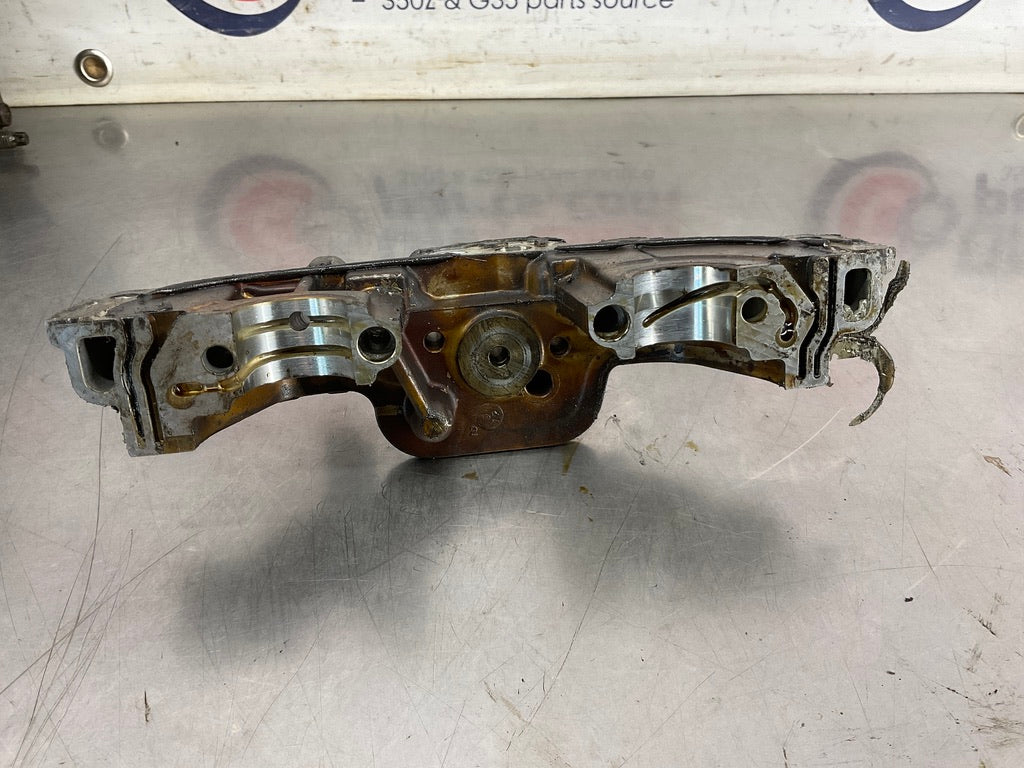 2004 Infiniti G35 VQ35DE Driver Left Cylinder Head with Crank Caps OEM 15BE4E0 - On Point Parts Inc