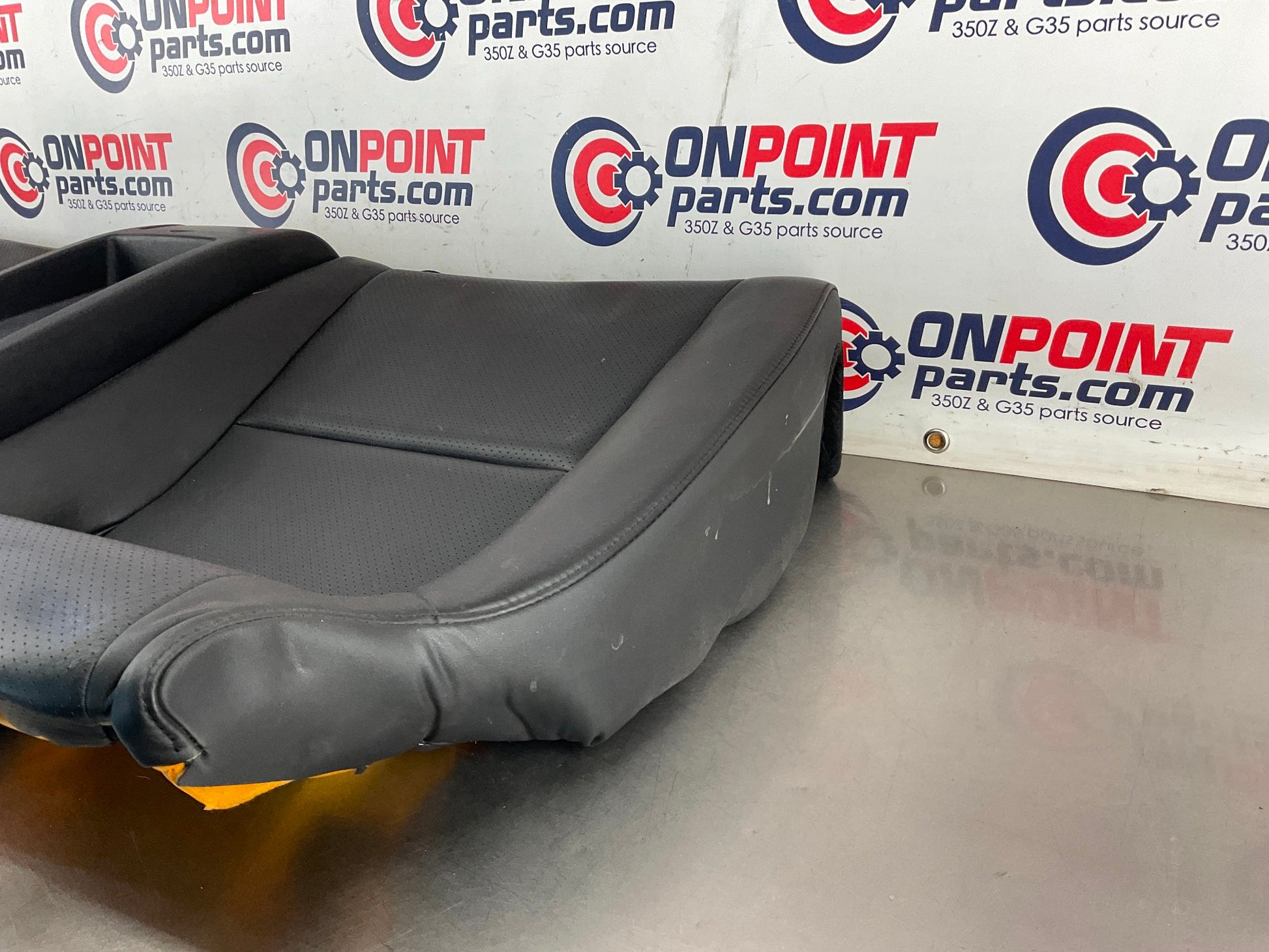 2003 Infiniti G35 Rear Lower Leather Seat Cushion with Cup Holders OEM 13BEWE9 - On Point Parts Inc