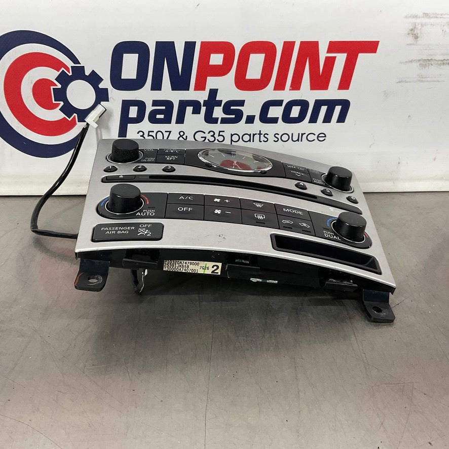 2008 Infiniti G37 Center Dash Clock AC Radio CD Controls 68260 OEM 21BAXDC - On Point Parts Inc