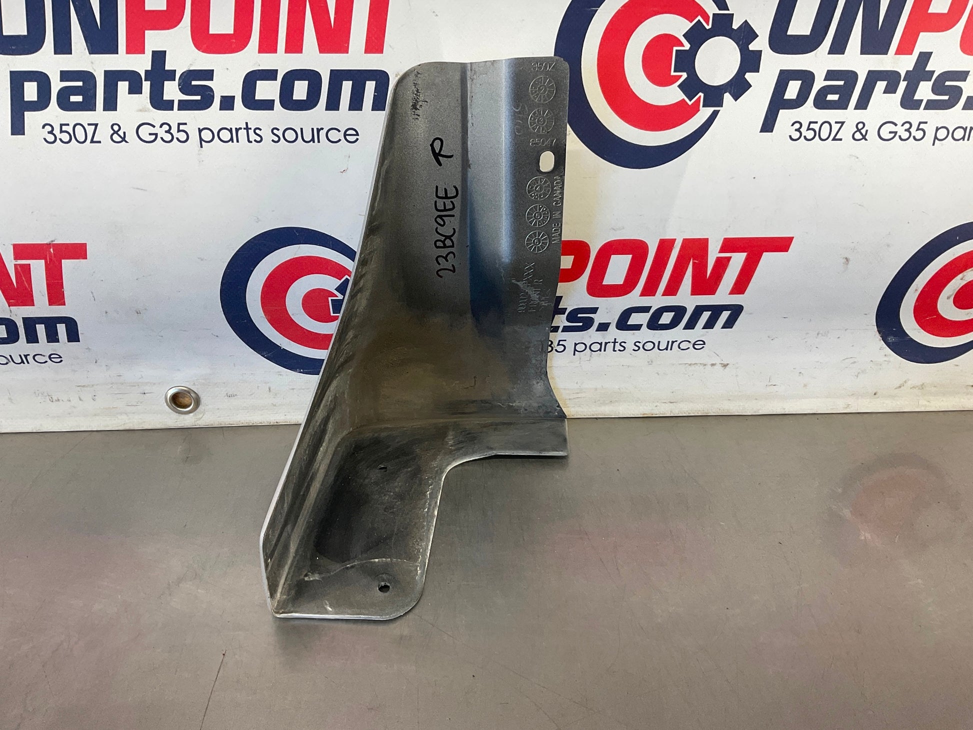 2006 Nissan 350Z Passenger Right Front Mud Flap Splash Guard OEM 23BC9EE - On Point Parts Inc