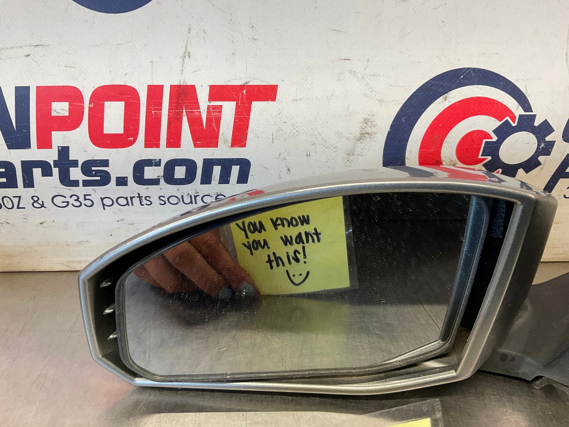 2004 Nissan 350Z Driver Left Power Side View Mirror OEM 14BEQEA - On Point Parts Inc