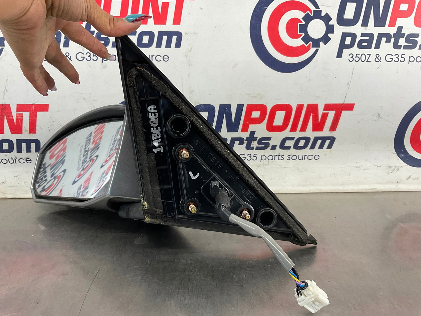 2004 Nissan 350Z Driver Left Power Side View Mirror OEM 14BEQEA - On Point Parts Inc