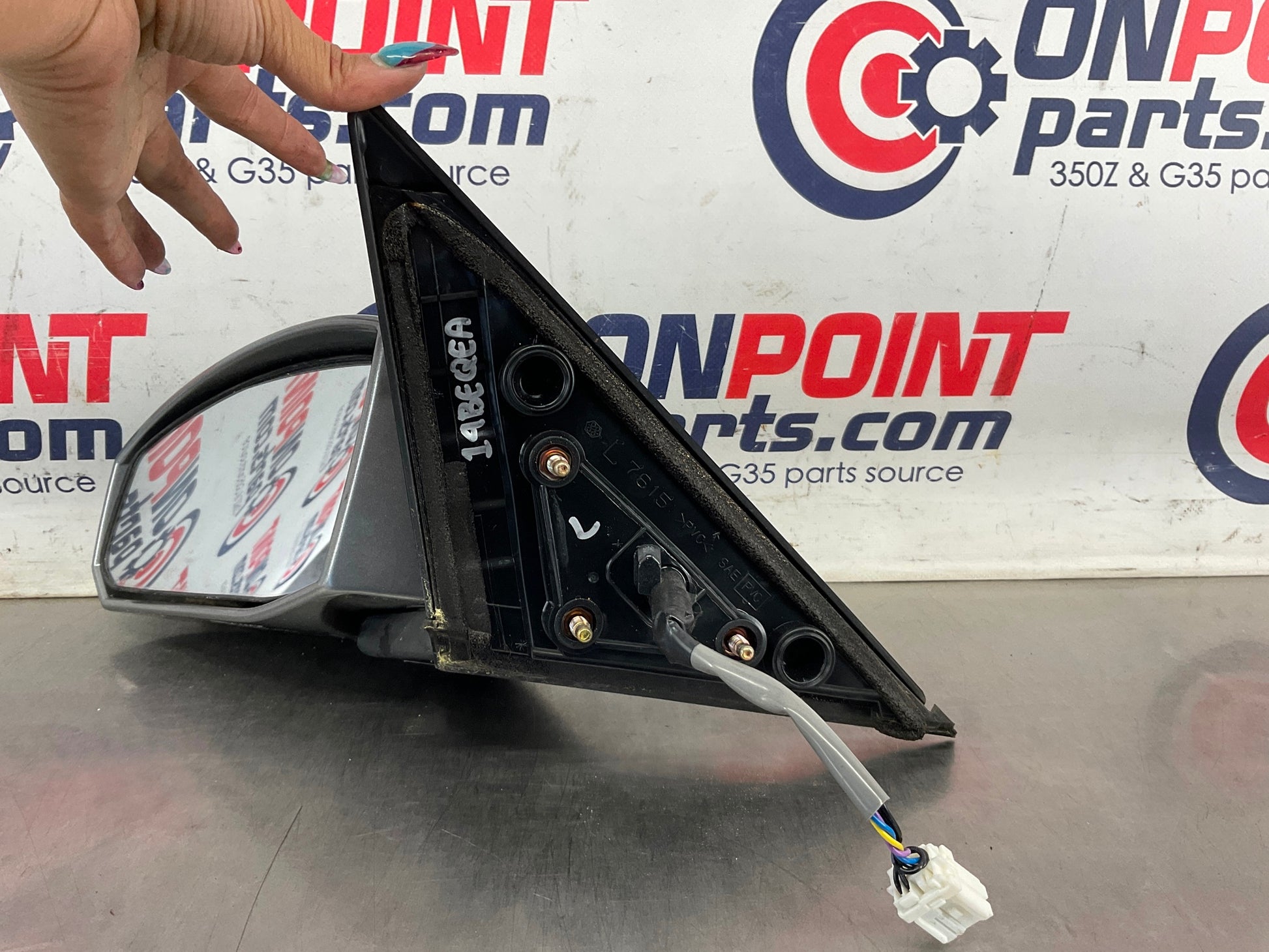 2004 Nissan 350Z Driver Left Power Side View Mirror OEM 14BEQEA - On Point Parts Inc