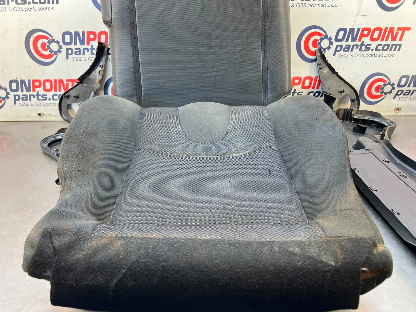 2003 Nissan 350Z Driver Left Cloth Seat Cushions Headrest and Trim OEM 24BL7D9 - On Point Parts Inc