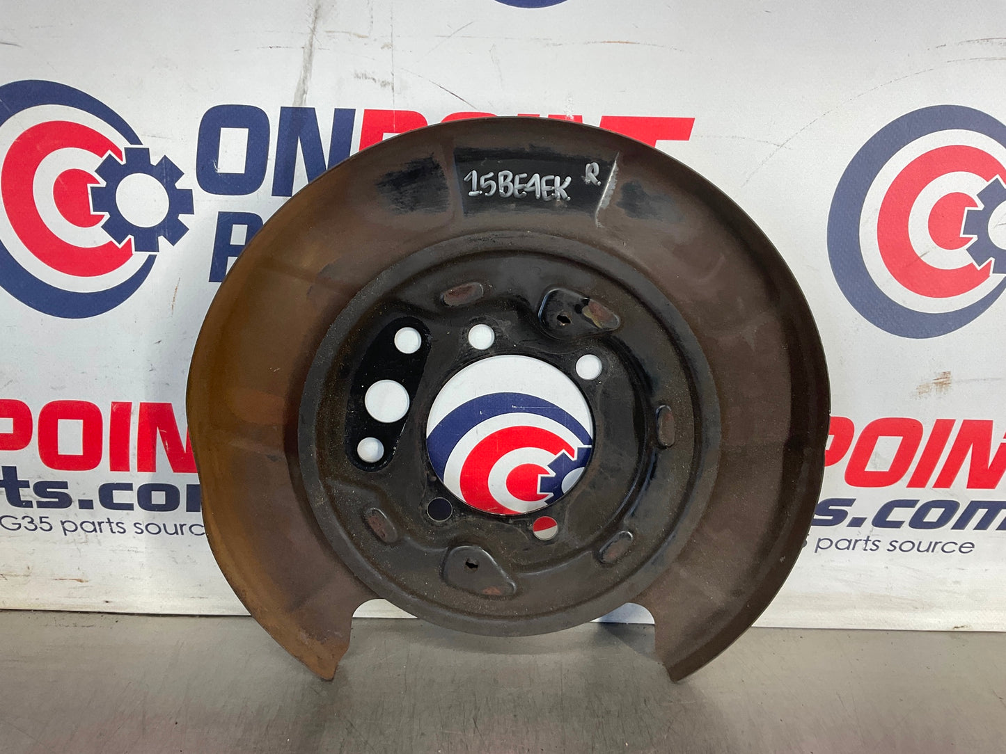 2004 Infiniti G35 Passenger Right Rear Brake Dust Cover Baffle Plate OEM 15BE4EK - On Point Parts Inc