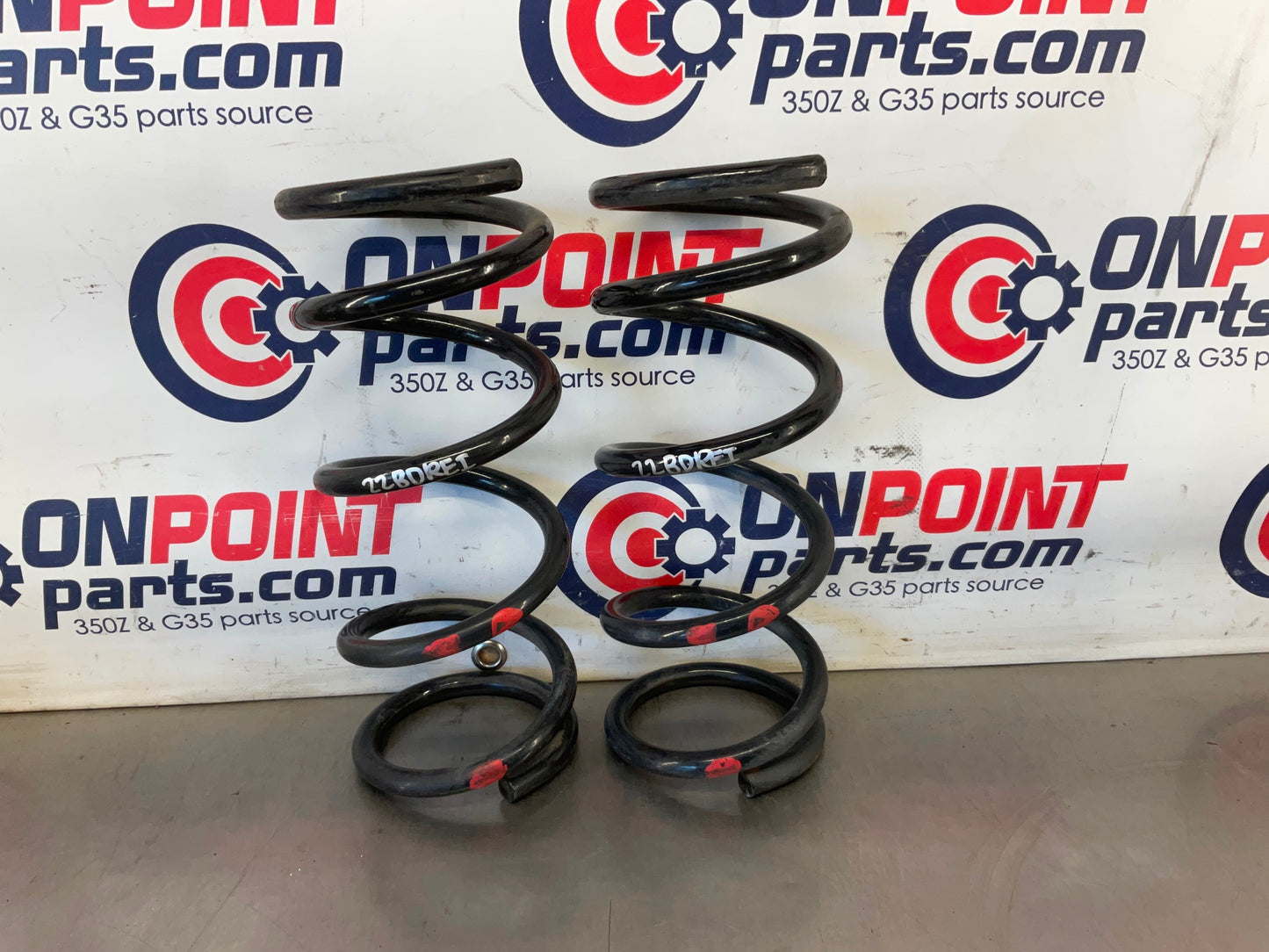 2003 Infiniti G35 Rear Red Dot Coil Springs OEM 22BDREI - On Point Parts Inc