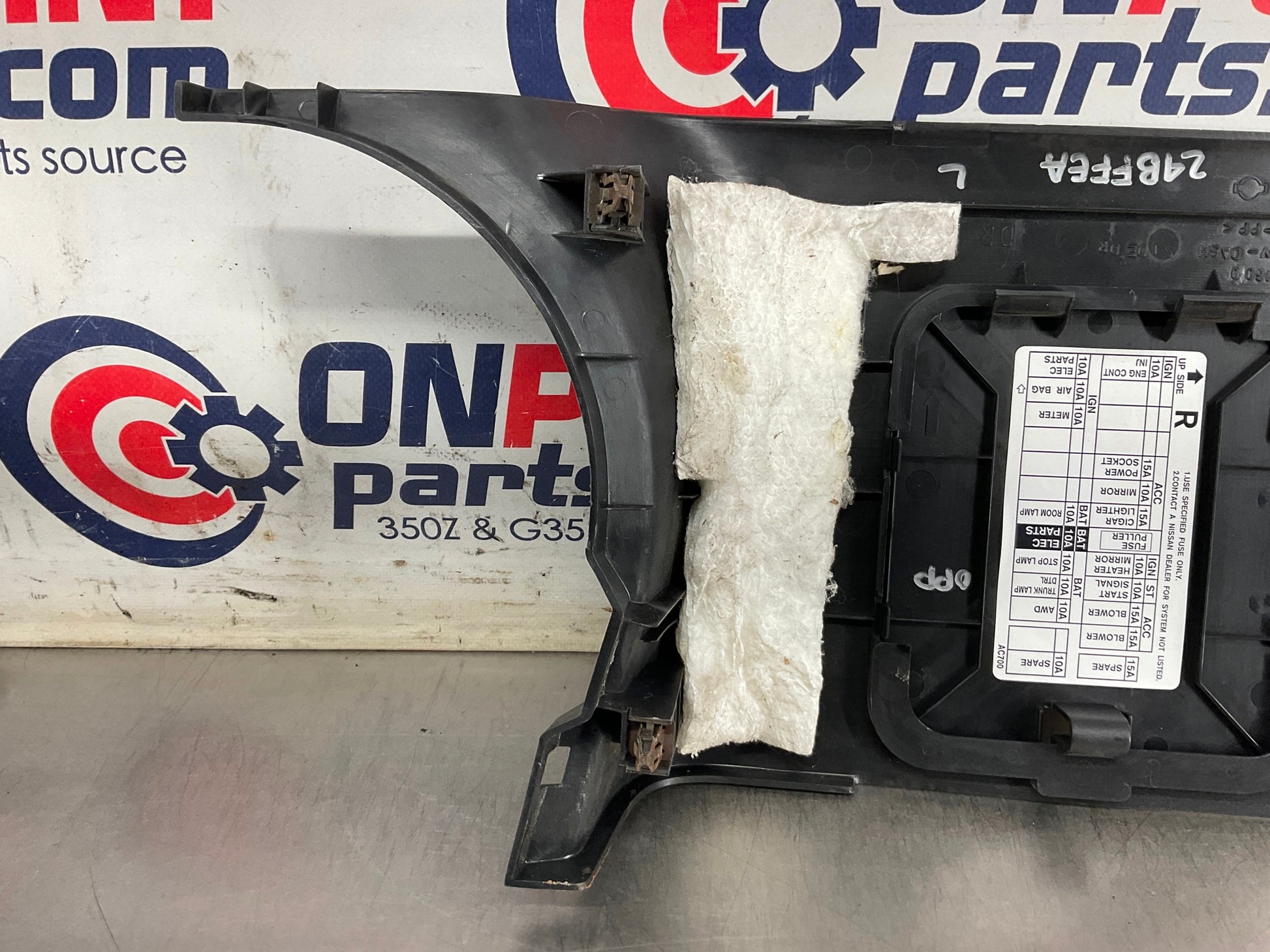 2005 Infiniti G35 Driver Left Fuse Panel Cover 66901 OEM 24BFFEA - On Point Parts Inc