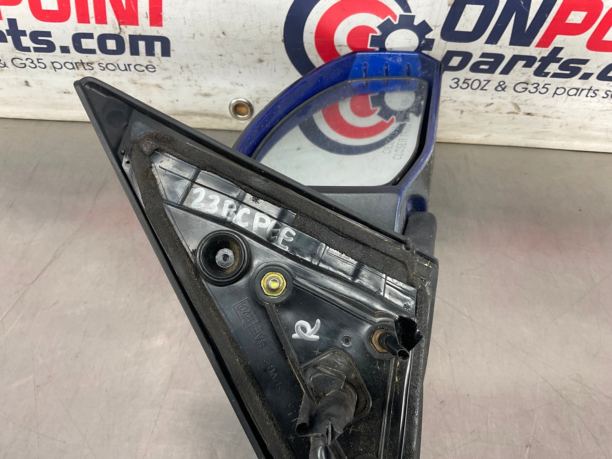 2003 Nissan 350Z Passenger Right Power Side View Mirror OEM 23BCPEE - On Point Parts Inc