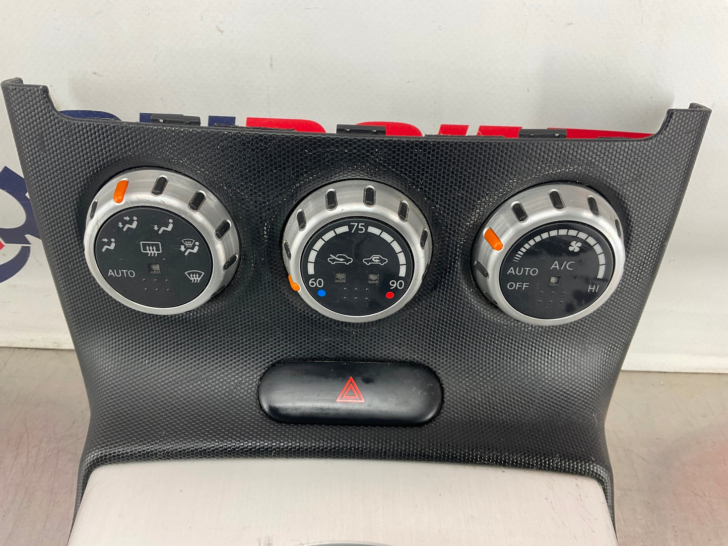 2006 Nissan 350Z Manual Shifter Boot Bezel Trim with AC Controls OEM 15BAJDA - On Point Parts Inc