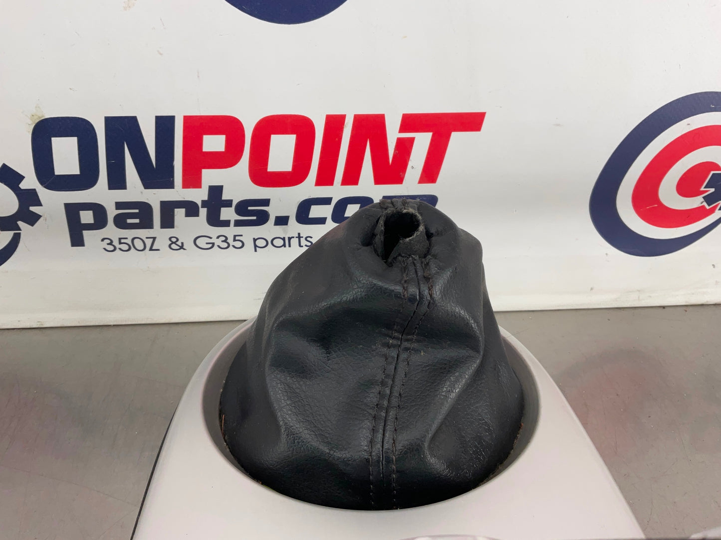 2006 Nissan 350Z Manual Shifter Boot Bezel Trim with AC Controls OEM 15BAJDA - On Point Parts Inc