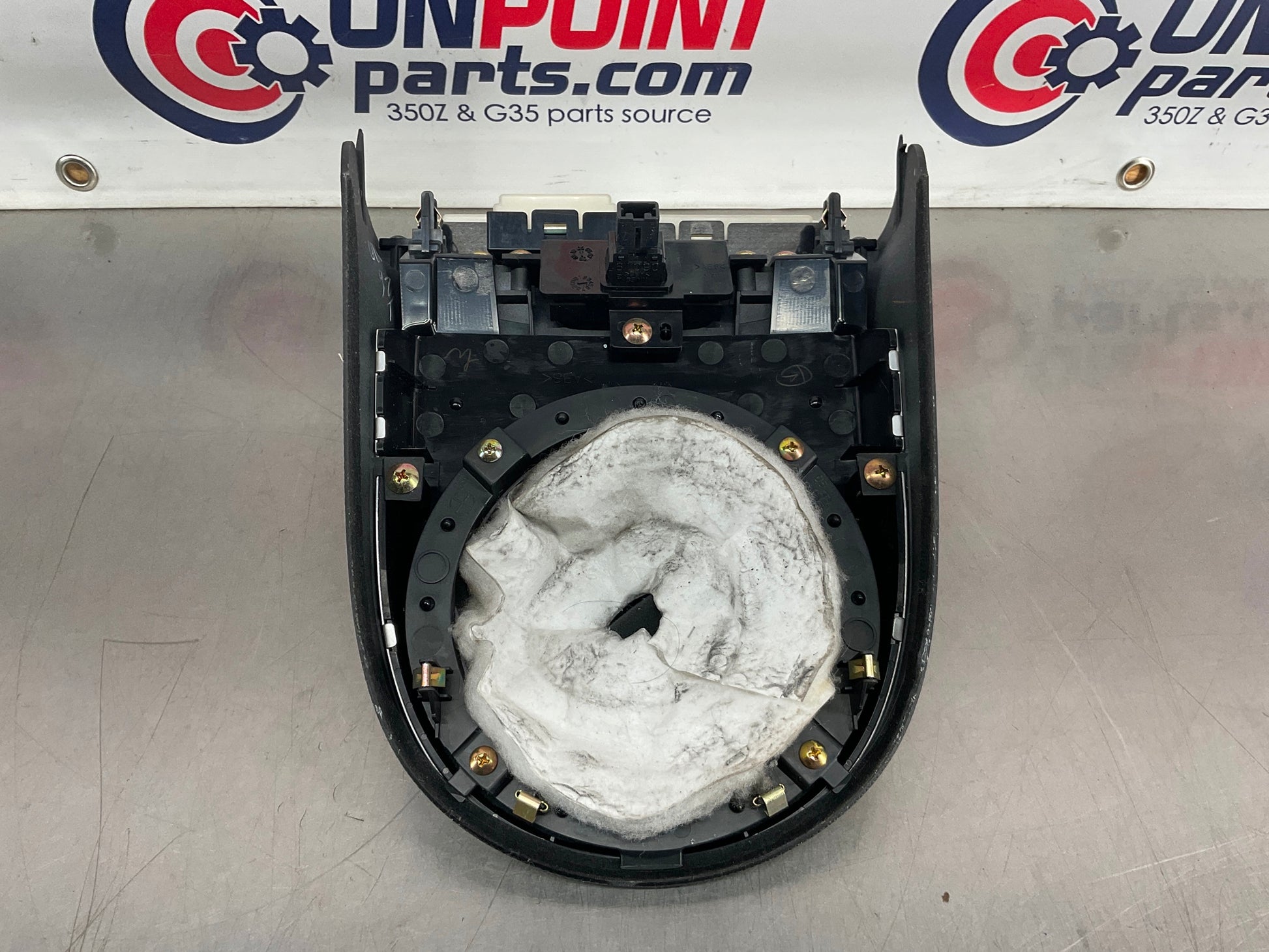 2006 Nissan 350Z Manual Shifter Boot Bezel Trim with AC Controls OEM 15BAJDA - On Point Parts Inc