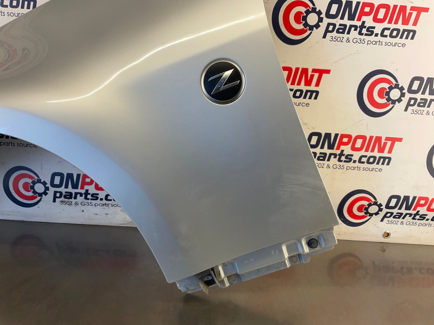 2006 Nissan 350Z Driver Left Front Fender with Emblem OEM 23BC9E5 - On Point Parts Inc