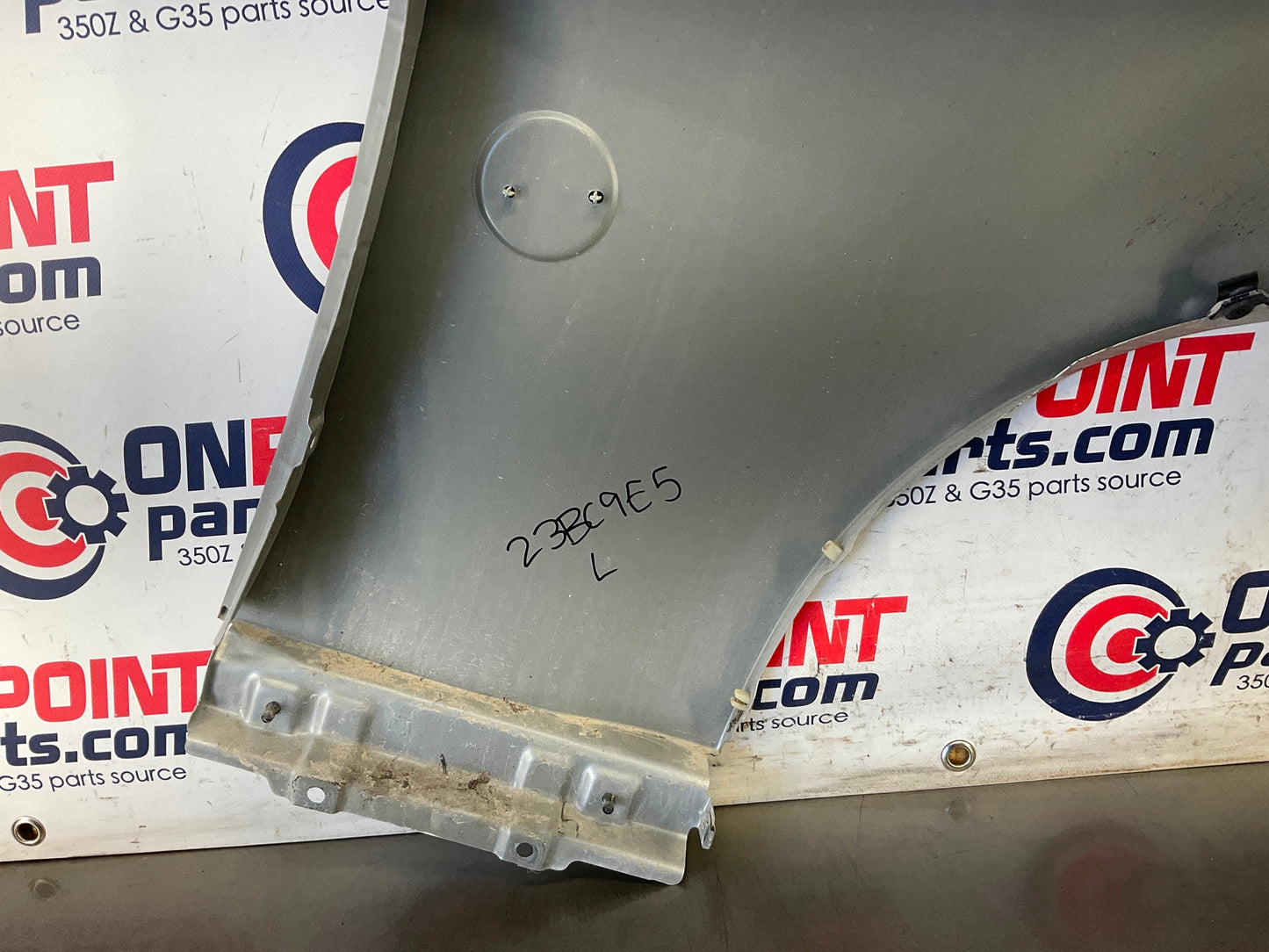 2006 Nissan 350Z Driver Left Front Fender with Emblem OEM 23BC9E5 - On Point Parts Inc