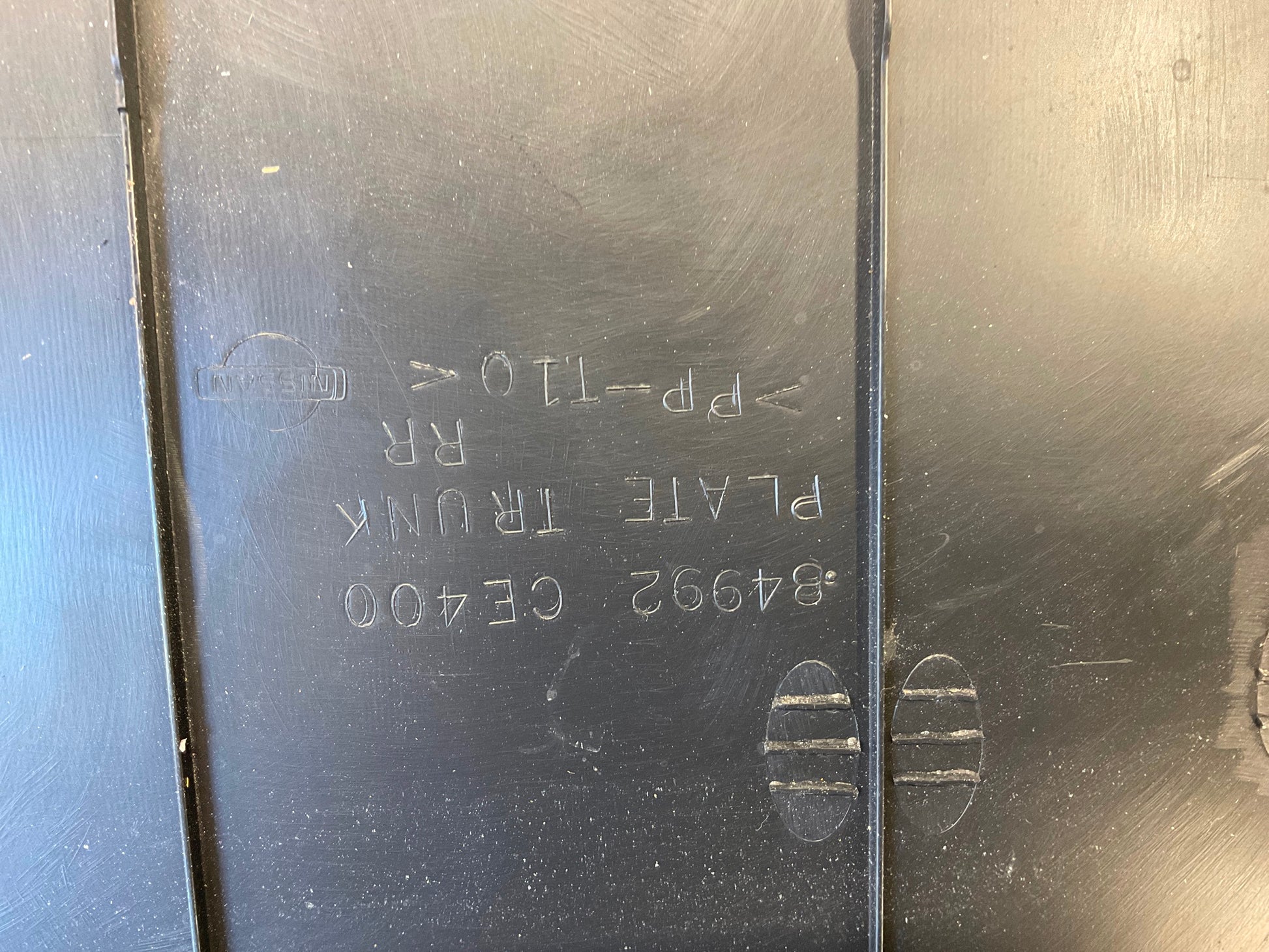 2006 Nissan 350Z Convertible Rear Trunk Latch Trim 84992 OEM 23BC9E8 - On Point Parts Inc